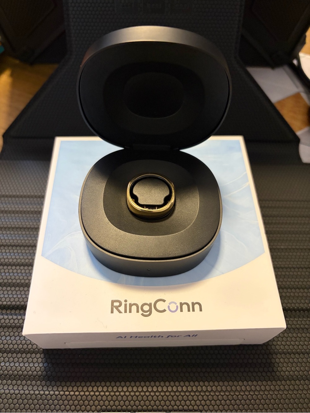 RingConn Gen 2 Smart Ring- Size 8 - Royal Gold + Charging Case & Sizing Kit
